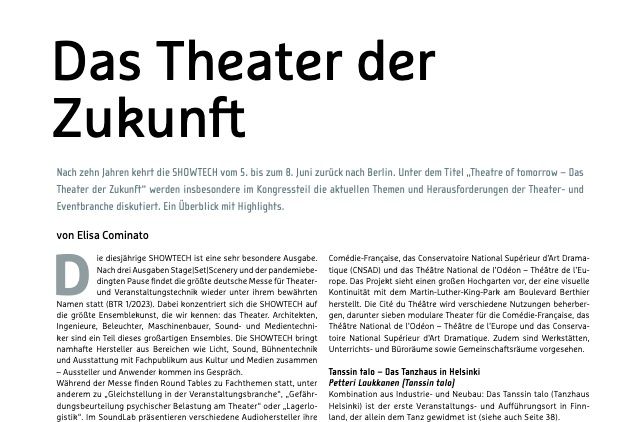 Bühnentechnische Rundschau: "Beginn einer neuen Ära"